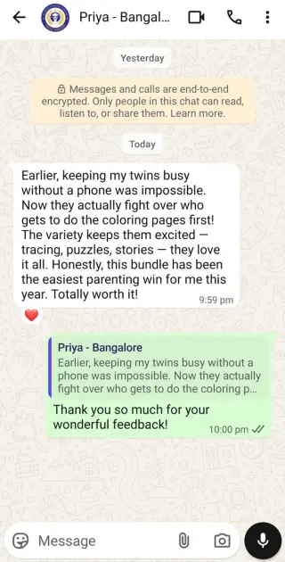 Parent Testimonial 1