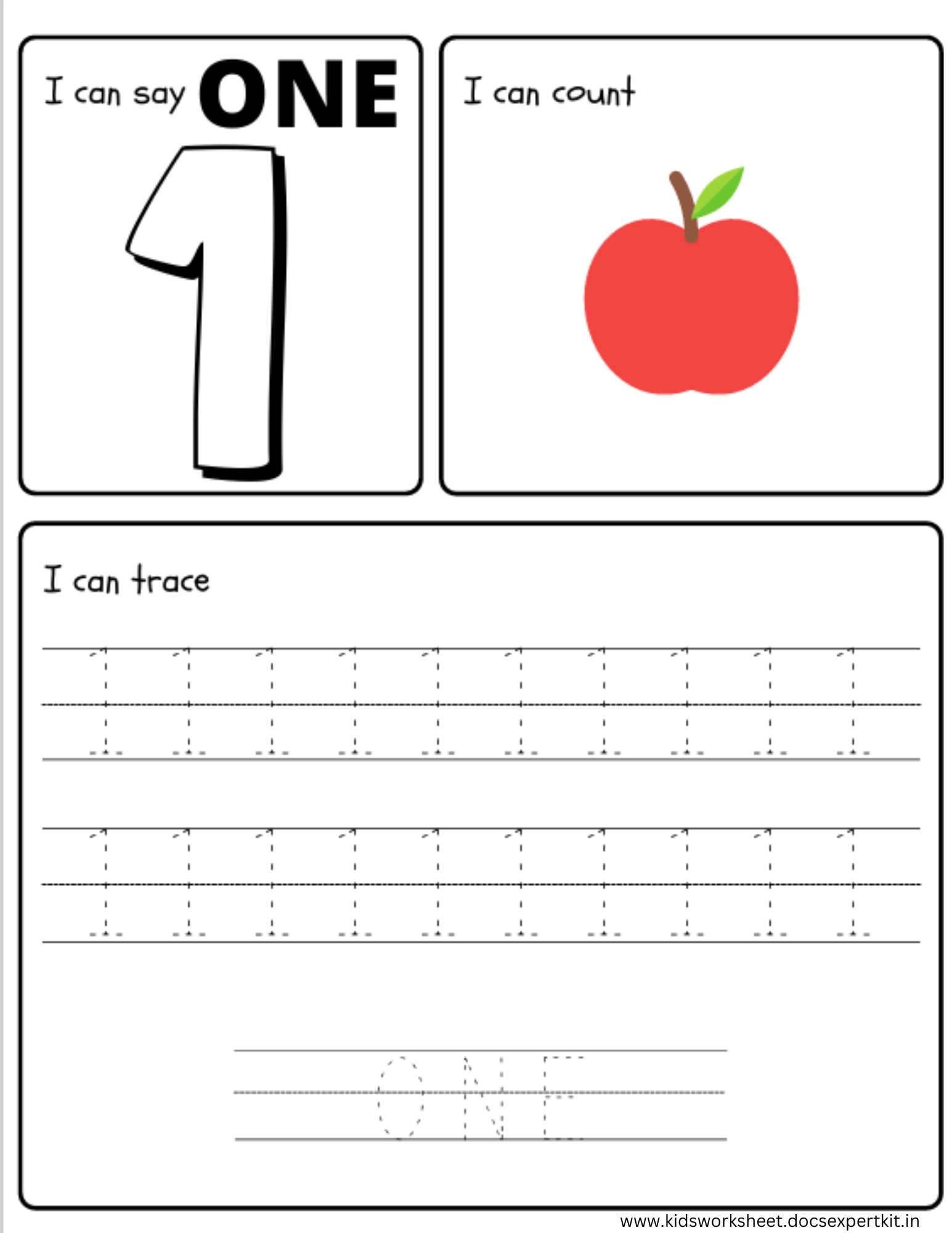 Learn Number Worksheet
