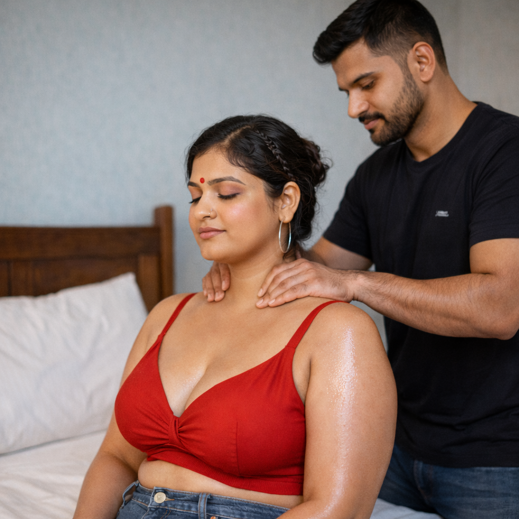 ಮಸಾಜ್ ಥೆರಪಿ ಸಾಮಗ್ರಿಗಳು — ಎಣ್ಣೆ, ಟವೆಲ್, ಕಲ್ಲುಗಳು