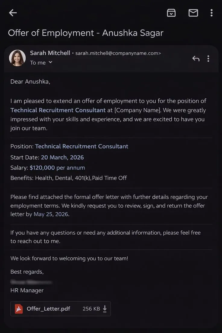 Job offer letter